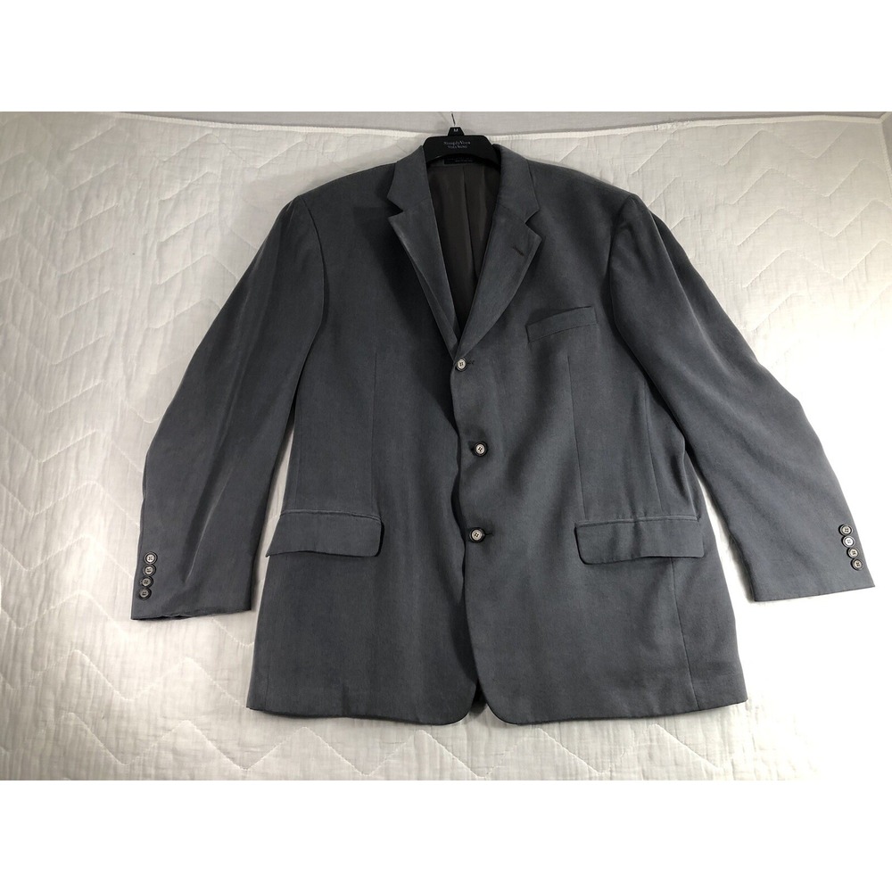 Chereskin Blazer Men 46R Grey‎ 3-Button Suit Jacket Professional Business Casual